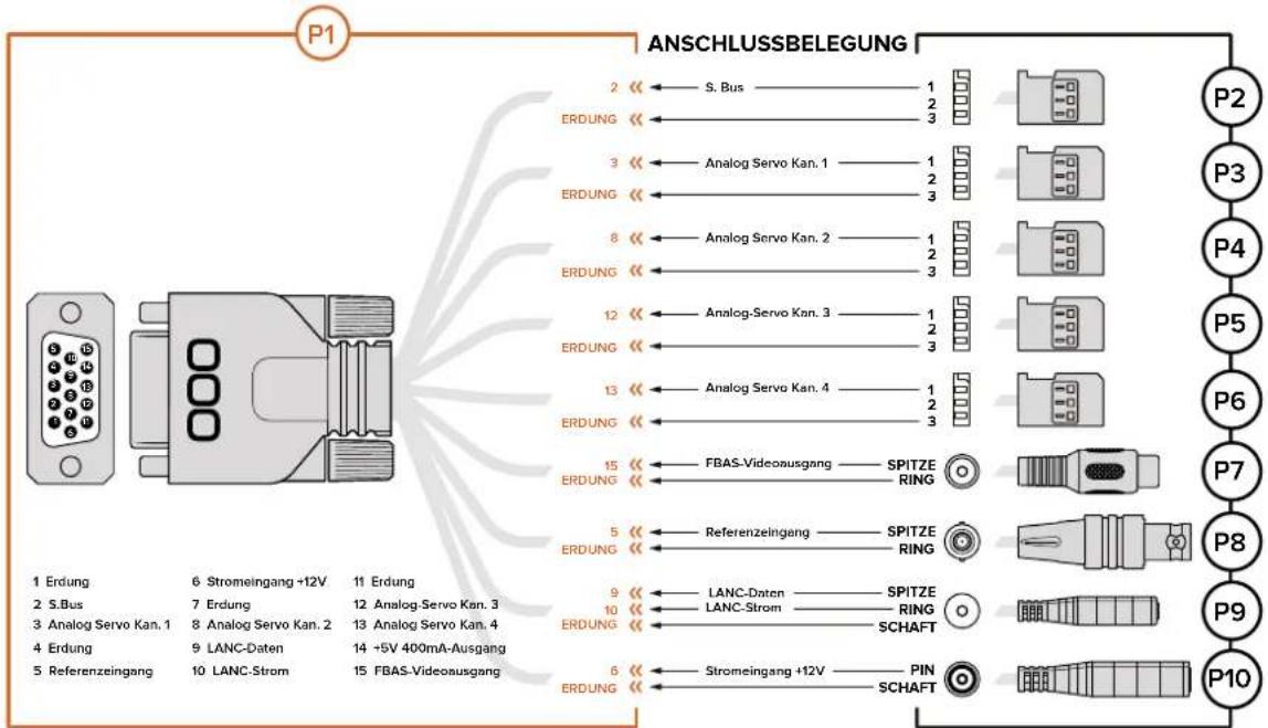 Blackmagic Design Micro Cinema Camera - Anschlussplan für das Expansionskabel der Blackmagic Micro Cinema Camera - 1