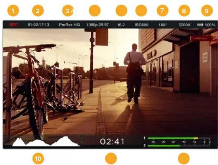 Blackmagic Design Micro Cinema Camera - Icônes d'état SD - 1
