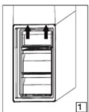 WHIRLPOOL W5 721E W 2 - Udtagning af fryseskuffens beholder - 1