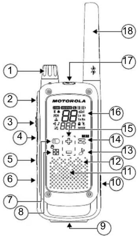 MOTOROLA Talkabout T800 - Présentation de la radio - 1