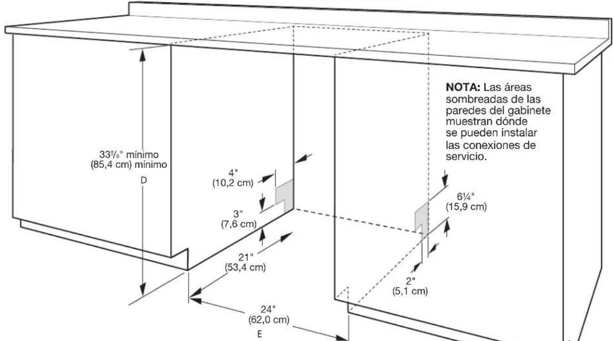 KITCHENAID KDPM804KPS - DIMENSIONES DEL PRODUCTO Y DE LA ABERTURA DEL GABINETE: - 3