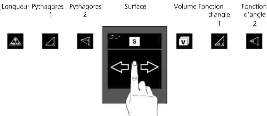 Laserliner LaserRangeMaster T4 Pro - Changer de fonctions de mesure : - 1
