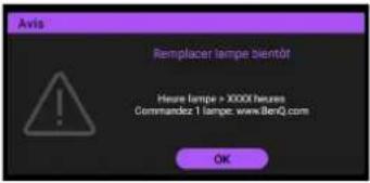 BENQ W2700i - Quand remplacer la lampe - 3