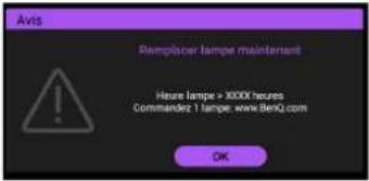 BENQ W2700i - Quand remplacer la lampe - 4
