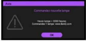 BENQ W2700i - Quand remplacer la lampe - 2