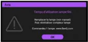 BENQ W2700i - Quand remplacer la lampe - 5