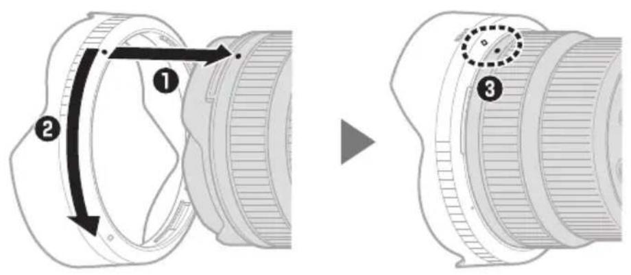 NIKON NIKKOR Z 1424mm f2.8 S - Fixation du parasoleil - 1