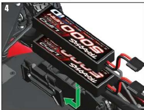Traxxas Unlimited Desert Racer - Installation de la piles double - 4