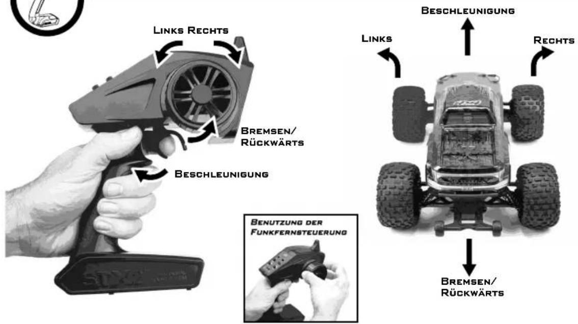 ARRMA Buggy Typhon 4x4 3S BLX - LEGEN SIE DIE AA BATTERIEN IN DAS STEUERGERÄT EIN - 13