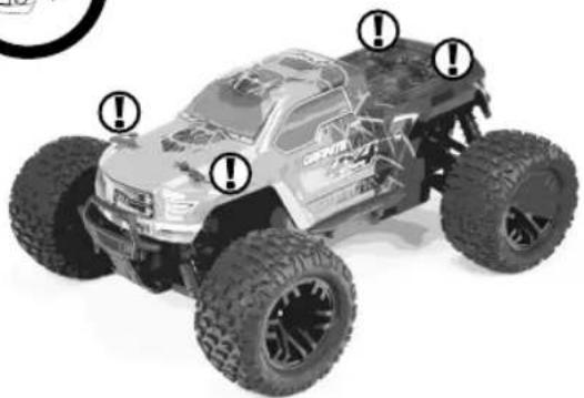 ARRMA Buggy Typhon 4x4 3S BLX - SUPPRIMER LA CARROSSEIER - 1