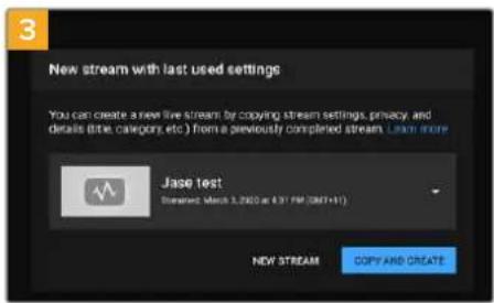 Blackmagic Design ATEM mini Pro ISO - Para configurar los ajustes en la plataforma YouTube Studio: - 3