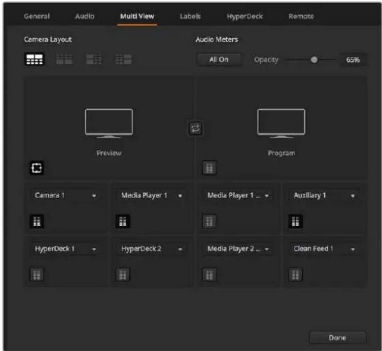 Blackmagic Design ATEM mini Pro ISO - Paramètres du multi view - 1