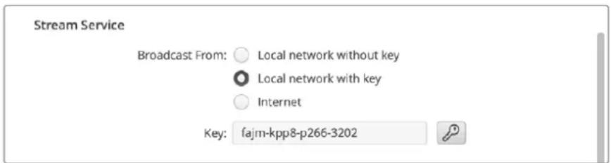 Blackmagic Design ATEM mini Pro ISO - Setting a streaming key - 1