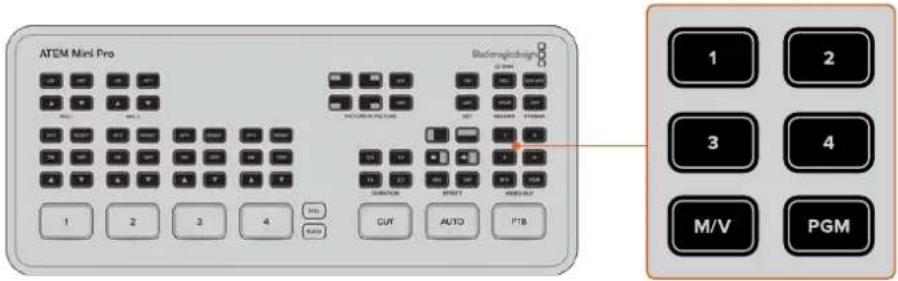 Blackmagic Design ATEM mini Pro ISO - Configuración de la salida HDMI mediante los botones en el panel frontal - 1