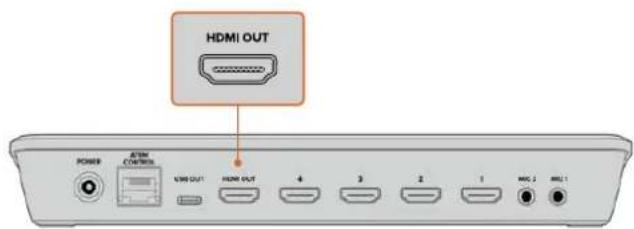 Blackmagic Design ATEM mini Pro ISO - Conexión de un monitor y verificación de fuentes - 2