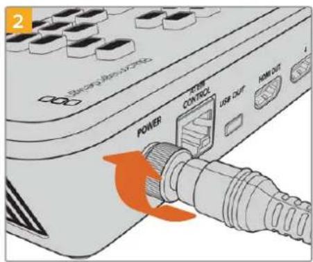Blackmagic Design ATEM mini Pro ISO - Brancher l'alimentation - 2