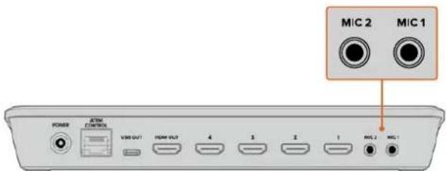 Blackmagic Design ATEM mini Pro ISO - マイクを接続 - 2
