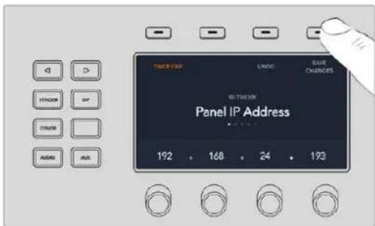 Blackmagic Design ATEM mini Pro ISO - Modifier les paramètres réseau du panneau de contrôle matériel - 2