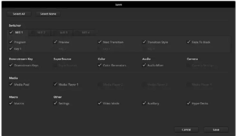 Blackmagic Design ATEM mini Pro ISO - Enregistrer vos paramètres - 1