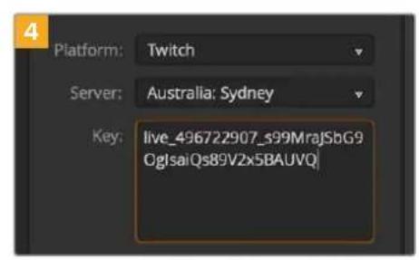 Blackmagic Design ATEM mini Pro ISO - Para configurar los ajustes en la plataforma Twitch: - 9