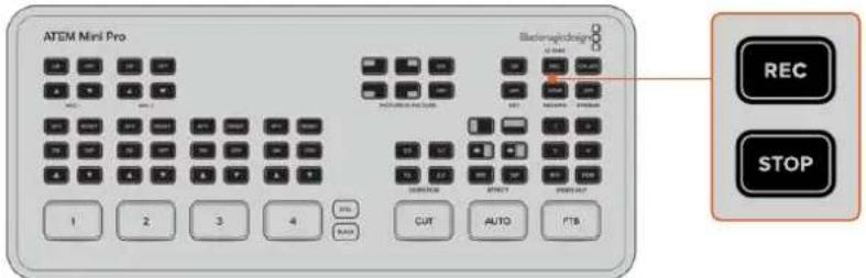 Blackmagic Design ATEM mini Pro ISO - Botones para la grabación - 1