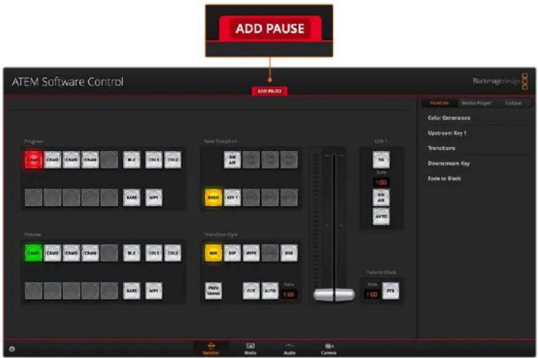 Blackmagic Design ATEM mini Pro ISO - 「記録」ボタンを押します。 - 2
