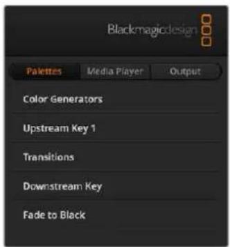 Blackmagic Design ATEM mini Pro ISO - Menüpaletten - 1