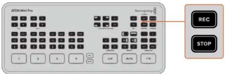 Blackmagic Design ATEM mini Pro ISO - Recording using the Record Buttons - 1