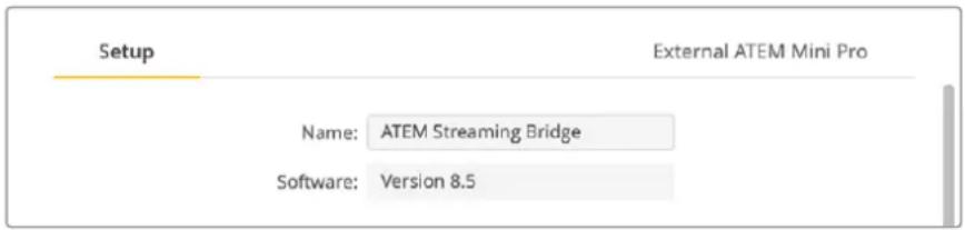 Blackmagic Design ATEM mini Pro ISO - Umbenennen der ATEM Streaming Bridge - 1