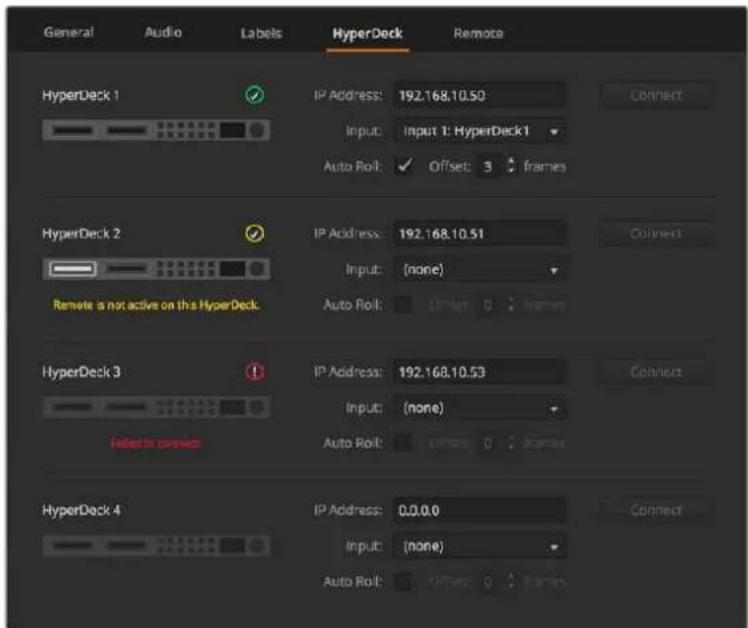 Blackmagic Design ATEM mini Pro ISO - HyperDeck Einstellungen - 1