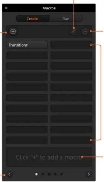 Blackmagic Design ATEM mini Pro ISO - Boutons flèches et icônes représentant les pages : - 1