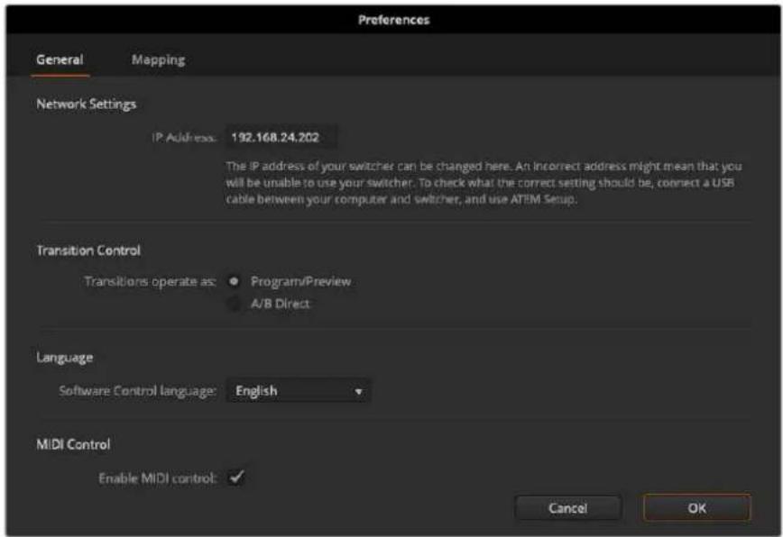 Blackmagic Design ATEM mini Pro ISO - 言語を変更する: - 1