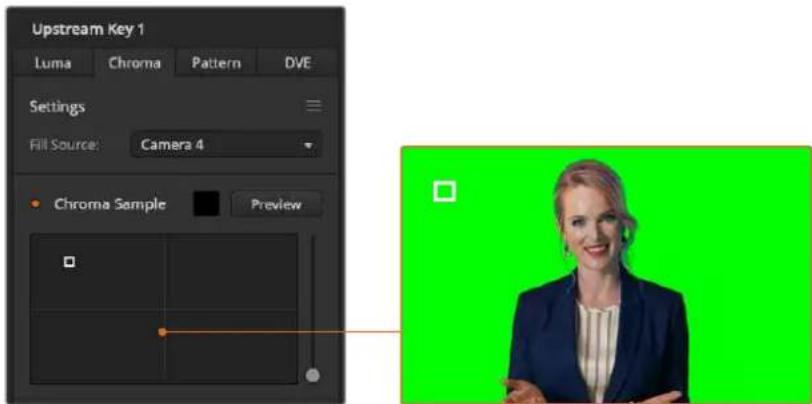 Blackmagic Design ATEM mini Pro ISO - 使用高级键控设定逼真色键： - 1