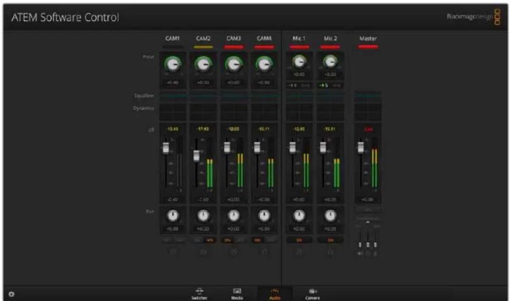 Blackmagic Design ATEM mini Pro ISO - Réaliser le mixage audio à l'aide des commandes Fairlight avancées - 1
