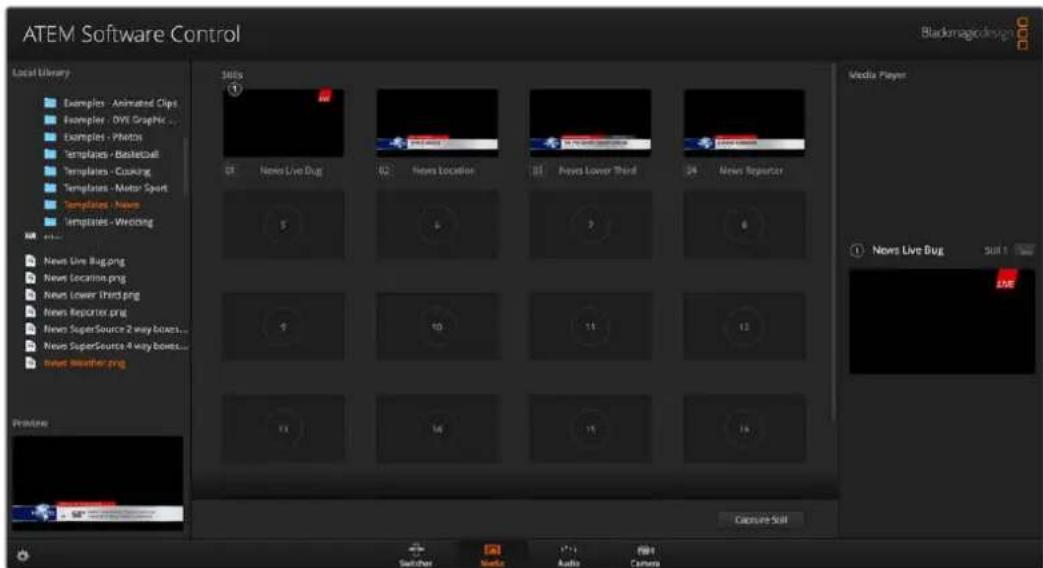 Blackmagic Design ATEM mini Pro ISO - Bibliothèque de médias de l'ATEM - 1