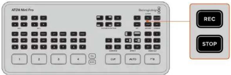 Blackmagic Design ATEM mini Pro ISO - Enregistrer avec les boutons Record - 1