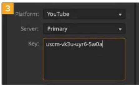 Blackmagic Design ATEM mini Pro ISO - To configure your settings for YouTube Studio: - 10
