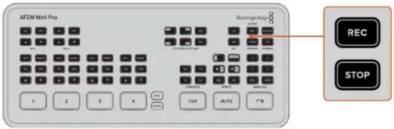 Blackmagic Design ATEM mini Pro ISO - 使用记录按钮进行记录 - 1