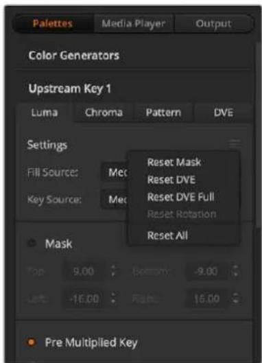 Blackmagic Design ATEM mini Pro ISO - To set up a luma/linear key on the upstream keyer in ATEM Software Control: - 1