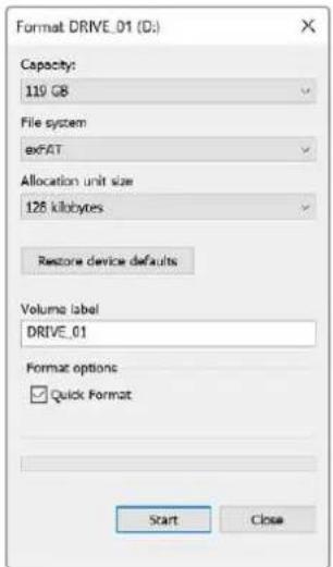 Blackmagic Design ATEM mini Pro ISO - Windowsコンピューターでメディアをフォーマット - 1