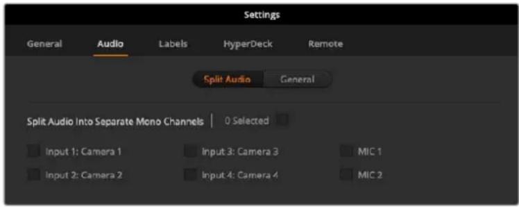Blackmagic Design ATEM mini Pro ISO - Configurer le signal d'entrée et de sortie audio - 1