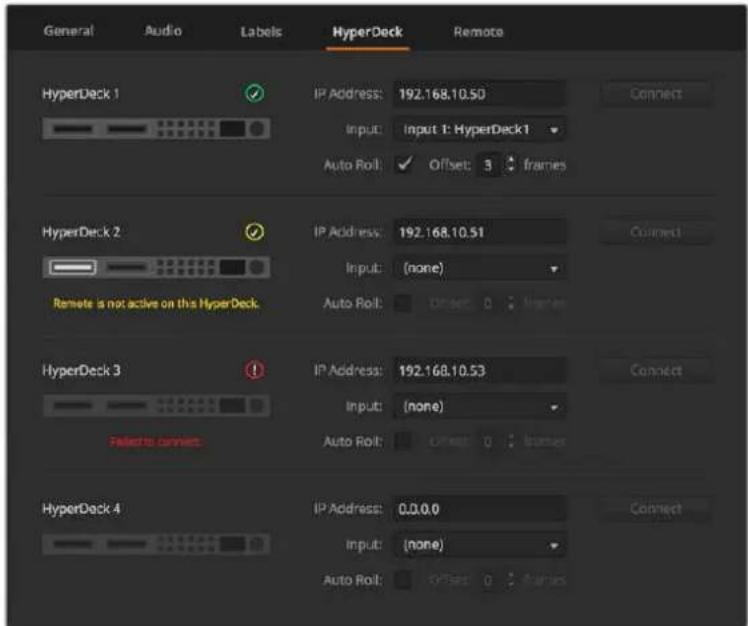 Blackmagic Design ATEM mini Pro ISO - HyperDeck Settings - 1
