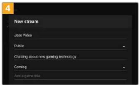 Blackmagic Design ATEM mini Pro ISO - Para configurar los ajustes en la plataforma YouTube Studio: - 4