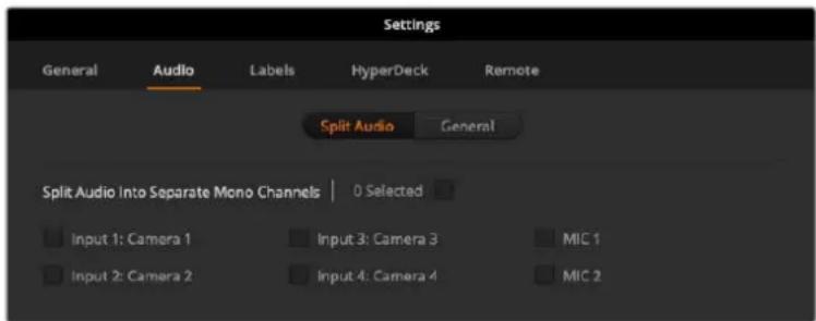 Blackmagic Design ATEM mini Pro ISO - Configuración de la entrada y la salida de audio - 1