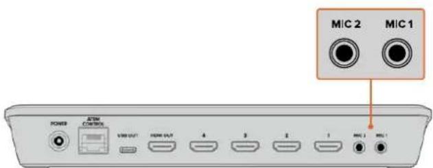 Blackmagic Design ATEM mini Pro ISO - Anschließen eines Mikrofons - 2