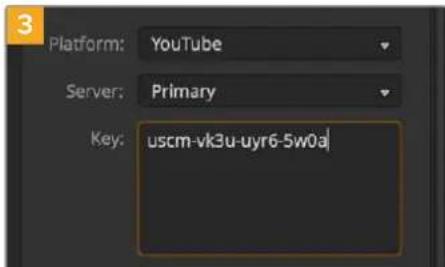 Blackmagic Design ATEM mini Pro ISO - YouTube Studioの設定をコンフィギュレーションする: - 9