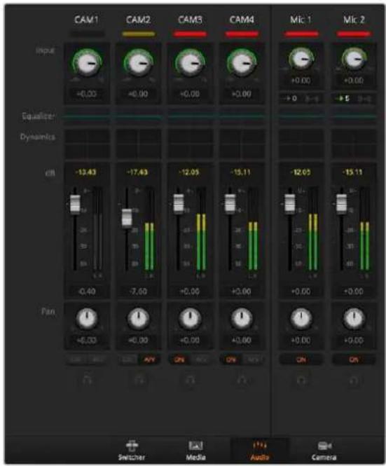 Blackmagic Design ATEM mini Pro ISO - Connector une console de mixage audio - 1