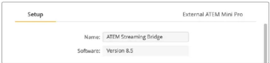 Blackmagic Design ATEM mini Pro ISO - Renombrar el conversor ATEM Streaming Bridge - 1