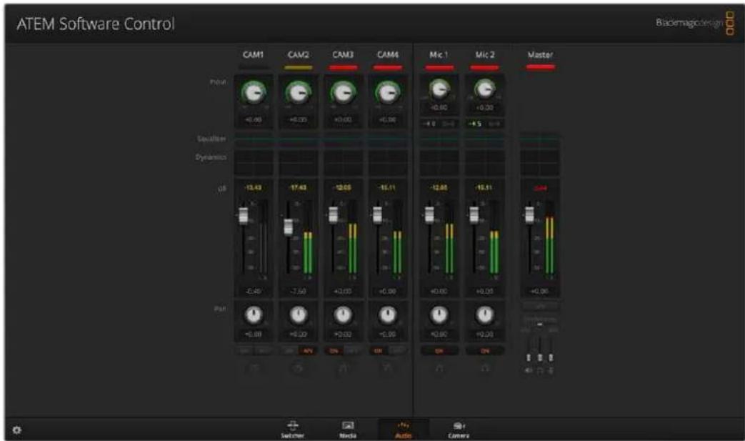 Blackmagic Design ATEM mini Pro ISO - オーディオミキサーの使用 - 1