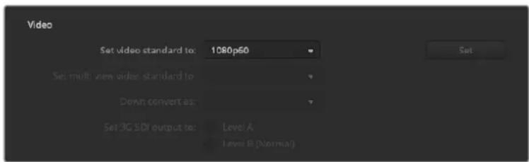 Blackmagic Design ATEM mini Pro ISO - Setting the Switcher Video Standard - 1